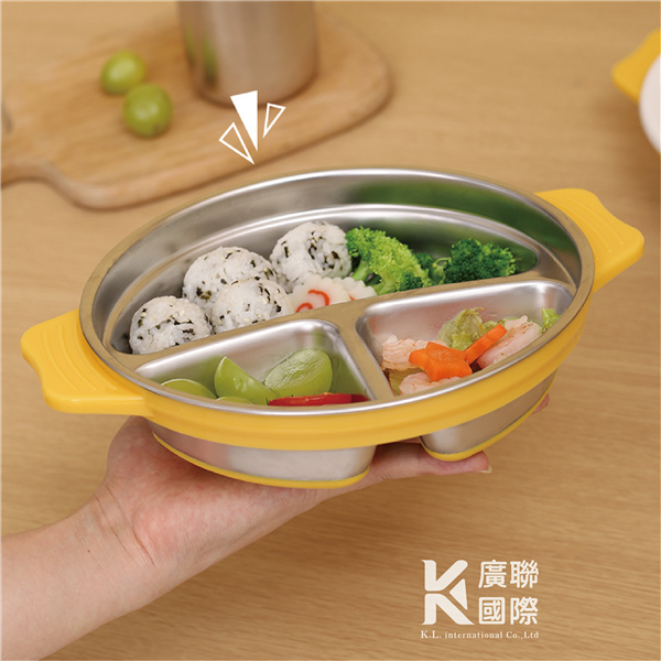 【客製化】不鏽鋼分隔兒童餐具